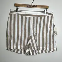 A New Day Linen Striped Shorts