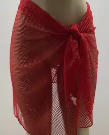 Indecent Proposal Red Mesh Swim Cover-Up. New With Tags.