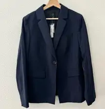 J.Crew  365 Everyday Wool Blend Blazer Womens Navy NWT size 8 Career Office