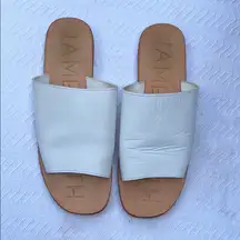 James | Smith White Slide Sandals for Casual Wear size 38 or 8