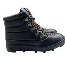 Joe's Jeans Avery Hiking Boots Leather Lace-Up Black Women’s Size 6M NEW Black