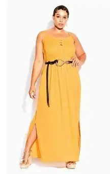 Riviera Golden Yellow Sleeveless Maxi Dress