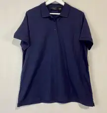 Polo Ultra Club Women’s The Basics Button Short Sleeve  Navy Blue Size 2XL NWT