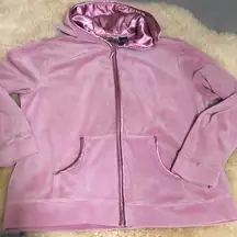 Everlast pinkish purple zip velour hoodie size L