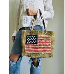 Vintage 90s Americana Wicker Handbag Heritage Look Classic timeless purses