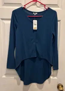 NWT Splendid‎ Women's Teal Hi/Lo Cardigan Size 14 Balletcore