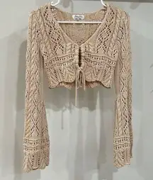 Long Sleeve Crochet Top