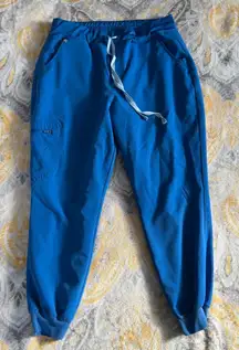 Figs cobalt blue scub joggers size large
