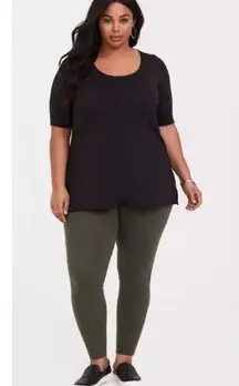 Torrid Plus Size 5X Women's Black Basic Leggings Stretchy High Rise Active Comfy