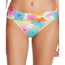 Bleu Rod Beattie Floral Fresh Picks Sarong Bikini Bottom Size 10 White New