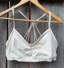 Alo Yoga Lavish Racerback Bra Ivory Bone Large