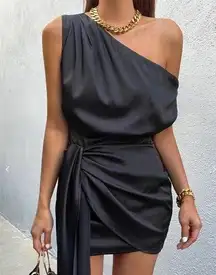 Black mini dress