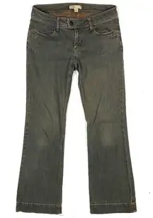 Cabi Brown Gray Denim Flap Pocket‎ Bootcut Jean