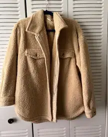 Aeropostale Tan Furry Coat