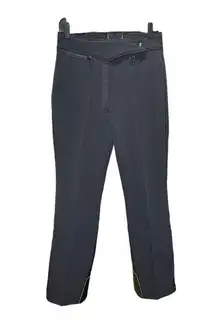 Obermeyer Ski Pants 12 R Black Wool Blend Snowbaord Winter Zip Pockets Womens