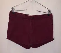 Hollister chino midi short longest length 4” inseam burgundy Summer shorts