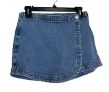 Wild Fable  blue Denim 90’s, y2k style, side zip short Skort size 4