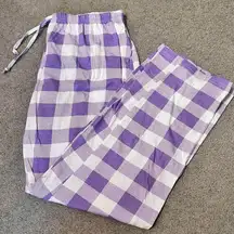 Women’s Purple Plaid Pajama Lounge Pants Sleepwear