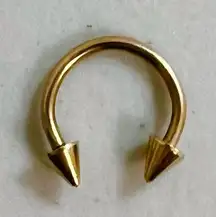 Gold Spiked Hoop Earring