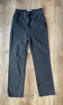 Rolla’s Original High Rise Straight Jeans Washed Black Denim Size 27 Aussie 9