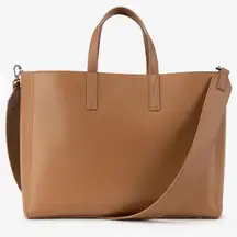 CALPAK Haven Laptop Carryon Tote Bag Crossbody Removable Insert Toffee Tan Camel