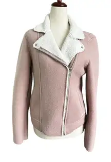 Old Navy Mauve/White Sherpa Cozy Jacket Women's Size Small | 53-11