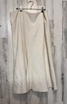 Ashley Stewart 16W Cream A-Line Midi Skirt w/ Lining – Elegant Plus Size Skirt