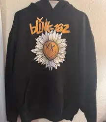 Boohoo Blink-182 Sunflower Hoodie, Women’s Size 8