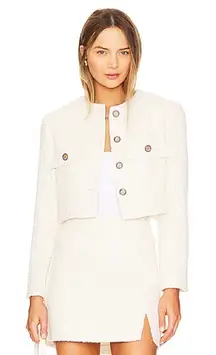 ASTR The Label Covina Tweed Button-Front Jacket & Skirt Matching Set Size Large