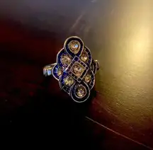 .925 Silver | Cobalt Blue Statement | Cocktail Ring