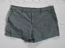 GAP Black White Gingham Plaid Shorts Size 16