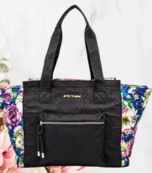 Betsey Johnson Women Quilted Floral Print Travel Bag XL