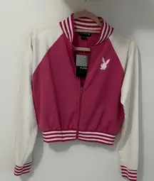 Vintage Playboy Varsity Jacket Pink White