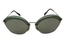 Miu Miu 62mm Oval Sunglasses Metal Frame Oversized