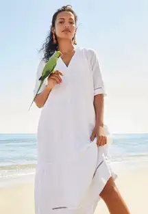 Chicos white linen dress - NWT!