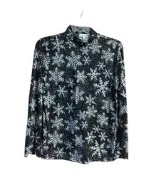Runway Ready Snow Flake Soft Mock Turtleneck Sz S NWOT