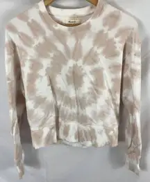 Madewell Tie Dye Long Sleeve Crop Sweatshirt size small
