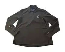 FIGS Technical Collection Black Long Sleeve Polo Shirt Women Size XS Lightweight