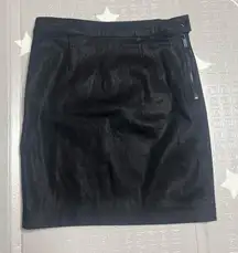 J Brand Black Coated Denim Stretch High Rise Pencil Skirt Fearless‎