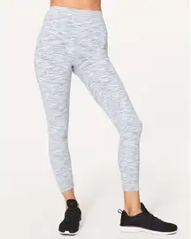 Lululemon Wunder under HR 7/8” (25”) legging size 2 in ice grey alpine white