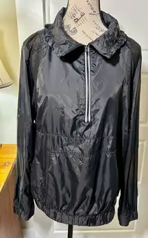 FABLETICS Ziva Quarter Zip Windbreaker with Kangaroo Pouch and Mesh Inserts Sz M