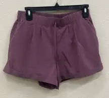 Zyia Women's Mauve Athletic Shorts with Pockets & Liner Small