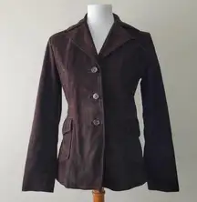 Vintage Y2K Penny Lane Banana Republic suede brown fitted Coat size XL