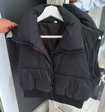 black small puffer vest