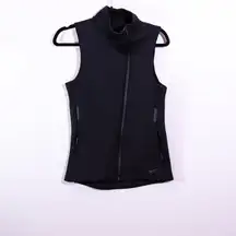 Nike Women's Therma Sphere Max Training Full Zip Sleeveless Vest Jacket Black S