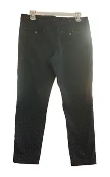 GAP Women’s Slim City Crop Pants Size 8R Black With Silver Sparkles Inseam 25”