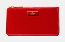 NWT Bridget Patent Large Slim Card Holder in Red - MSRP $139