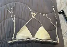 Woven Triangle Halter Top