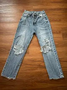 High Rise Straight Jeans
