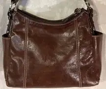 Giani Bernini Brown Leather Classic Shoulder Bag